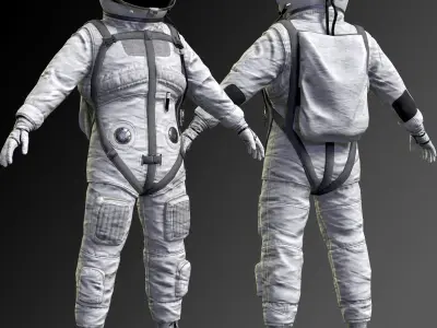 CS01 Space Suit LITE VERSION Low-poly 3D model