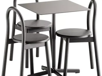 Hay Neu Square Table and Bobby Chair by DesignByThem 3D model