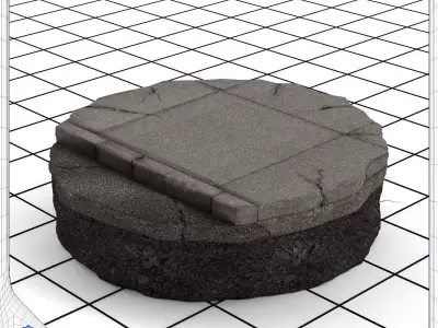 Sidewalk Display Stand Turntable 3D model