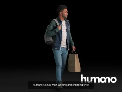 Humano 5-Pack - PEOPLE - DIVERSE - STREET - 5x 3D models 04B