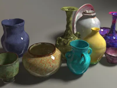 Porcelain pottery model of jun porcelain-ALL 3D model