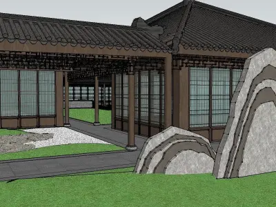 Homestay-Chinese Courtyard 3D model