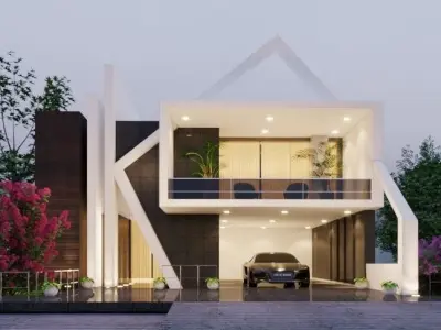 Forest House - villa 3D model Free 3D model