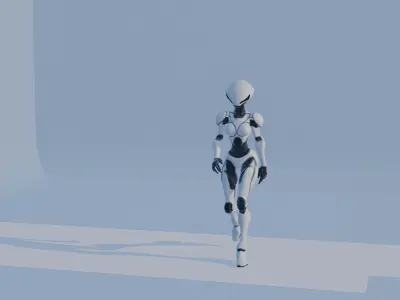 Cyber Sentinel - Game Optimized Character Low-poly 3D model