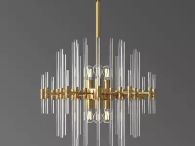 Quebec 6 Light Chandelier 3D model