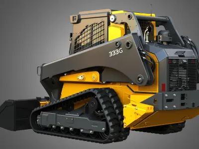 333G Compact Track Loader with Forestry Package - Bucket 3D model