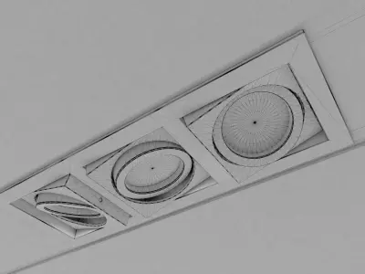  Azzardo paco set of 3 ceiling lamps with IES data  3D model