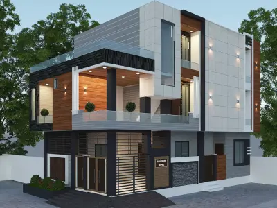 3d exterior rendering design 3D model