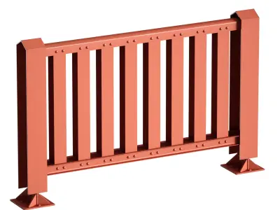 Metal fencing fence 3D model