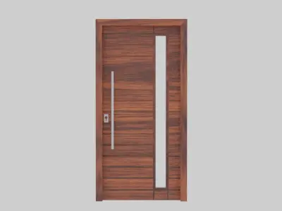 Door Model modern wooden 3D model