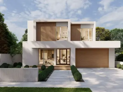 3D Exterior Scene 3D model design garden and landscape 3D model