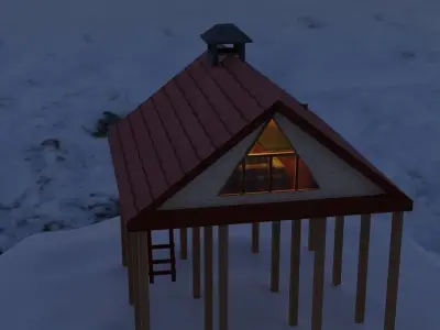 arctic room Free low-poly 3D model