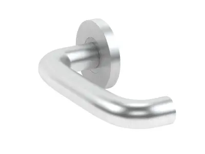 Return Satin Stainless Steel Door Handle  Low-poly 3D model