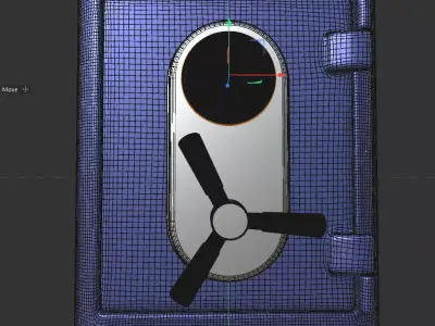 Clean stylized safe 3D model 3D model
