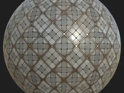 Stylized Marble Tiles Floor Texture