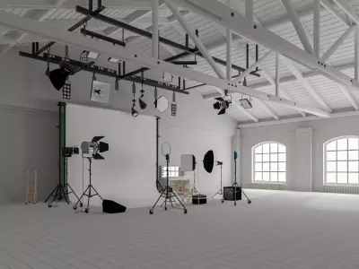 Photography Studio Scene 3 3D model