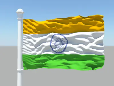 Indian flag 3D model