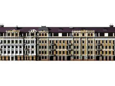 Tsarsky House Classic residential building 3D model 3D model