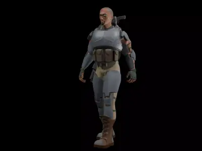 Futuristic Soldier 3D model