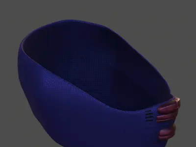 Gas mask helmet 3d model scifi Low-poly  Low-poly 3D model 227