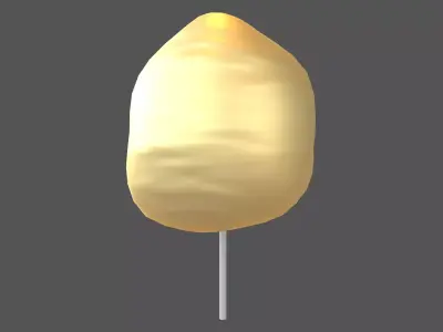 Cotton Candy V1 010 Low-poly 3D model