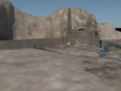 helms deep castle 3D model