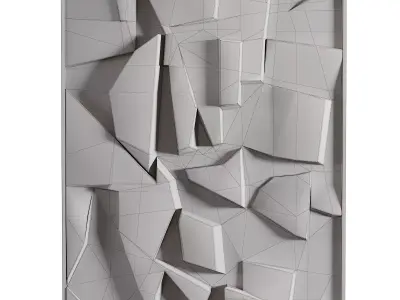 Contemporary 3D Wall Art Low-poly 3D model