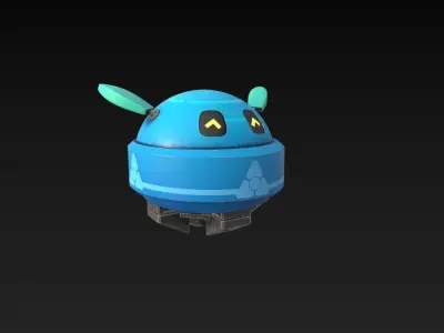Robot Characters Pack Of 2 - Variation 2 - Textured  Low-poly 3D model