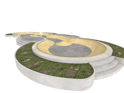 Snake run 01 - Skate Park 3D model