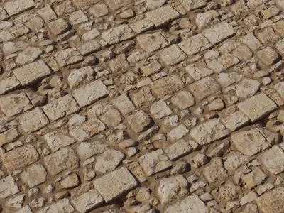 Rugged Fieldstone Wall PBR Texture  Texture