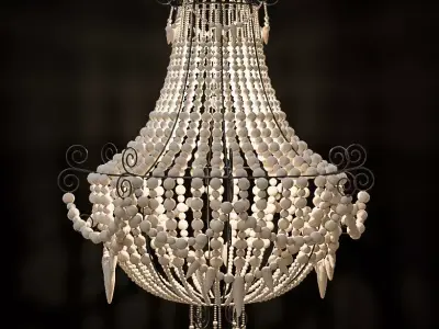 Mud Beaded Chandelier 3D model