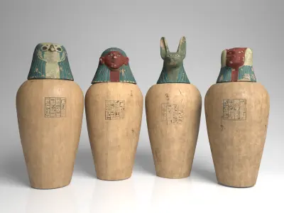 Canopic Jars 3D model