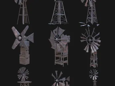 POST APO BUILDER RUINS IMPROVISED DESTROYED SURVIVAL COLLECTION 3D Model Pack