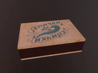Soviet-Russian Matches Low-poly 3D model