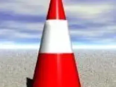 square traffic cone Free 3D model