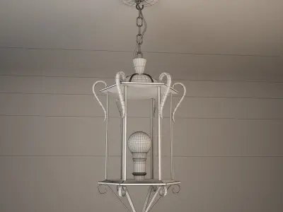 Colonial Ceiling Lamp Free 3D model
