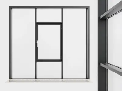 Panoramic glazing Stained glass 70 Low-poly 3D model