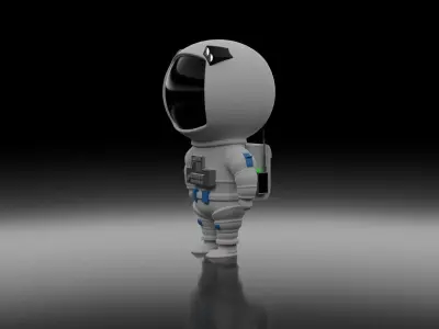 Simple Astronaut Low-poly 3D model