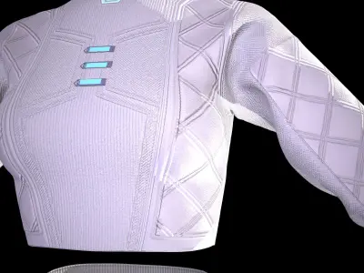 Futuristic clothes Scifi outfit 3D model