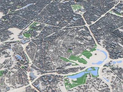 Brussels City Belgium 3D model