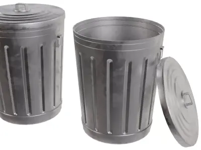 Trash Can V2 Low-poly 3D model
