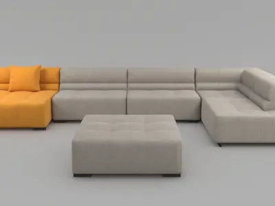 Tufty Time sofa by bb Italia 3D model