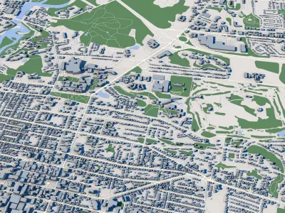 Cityscape Burlington Vermont USA 3D model