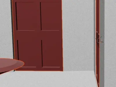 HOUSE with door in middle 3D model