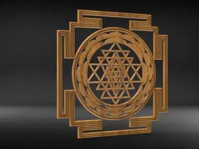 Shri Yantra 3D model