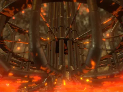 Steam Factory Low-poly 3D model