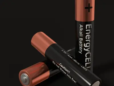 Battery AA Low-poly 3D model