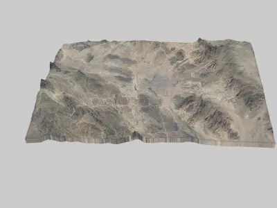 Zahedan City Low-poly 3D model