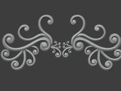 Pattern Vignette for Zbrush and Modeling Free low-poly 3D model