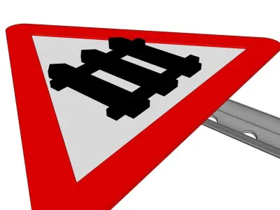 railway crossing 3D model